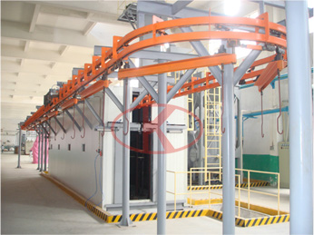 Hanging conveyer type sand production line