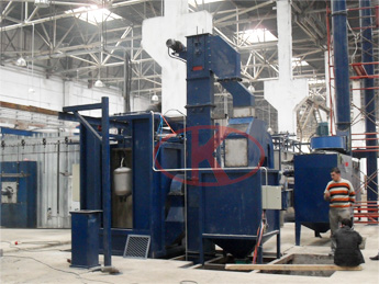 Water heater blasting enamelling production line