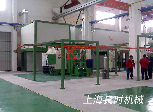 Shot blasting spraying production line 