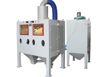 Multi-station suction type sandblasting cabinet