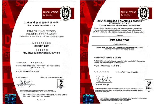 France BV International Quality Management System Certification ISO9001:2008