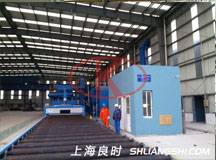 Steel plate shot blasting pretreatment line for Wind power tower 