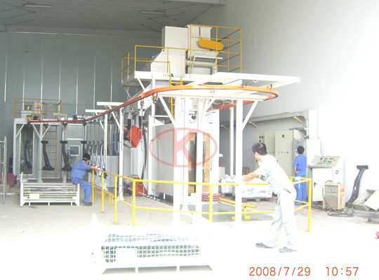 Automotive A / B pillar blasting oiled production line 