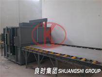 Shanghai liangshi design and manufacture aluminium sheet roller conveyor automatic sandblasting machine for customer