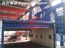 Shanghai Liangshi  manufactured a high-precision automatic sandblasting  zinc spray equipment for a bearing company of  Dalian