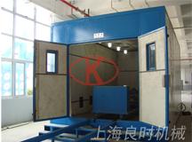 Design and manufacture of pipe inner wall automatic sandblasting room for a   foreign-funded of Jiangsu