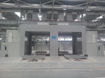 Design and manufacture air curtain dry type paint spray house for Austria injection molding machine manufacturer
