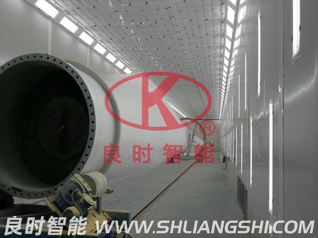 Wind power sandblasting room, zinc spraying room, spray painting and drying room system - Wind power equipment coating system equipment production line