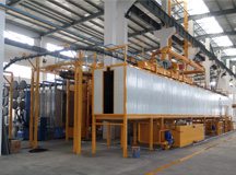 Powder spraying line designed and manufactured for Italy company