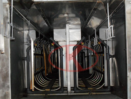 The internal structure of the enamel coating oven