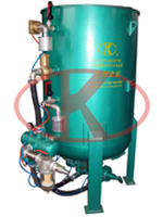 electric control double-gun double-silo continuous feeding sand blast machine