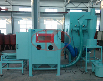 LS1212F-A manual turntable mould cleaning suction sandblasting cabinet