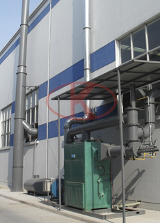 Spray drying equipment catalytic combustion of organic waste