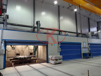 点击图片可在新窗口打开 Flexible lifting door of sandblasting and paint spraying/ zinc spraying room