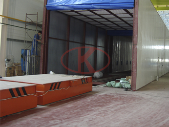 Electric trolley for sandblasting booth/paint spraying booth