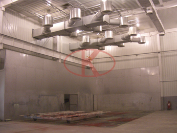 Large transportation equipment open air shower spray room