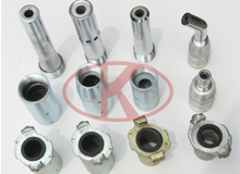 spray gun, nozzle and joints of pressure feed type sand-blasting machine
