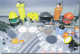 sand-blasting machine accessories and shot blasting protective articles