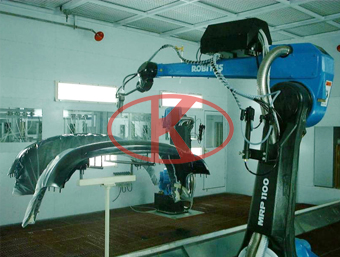 Auto parts automatic robot painting system equipment