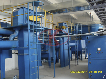 Sandblasting abrasive recycling sorting system(belt conveyor+bucket elevator+ sand and dust separator)