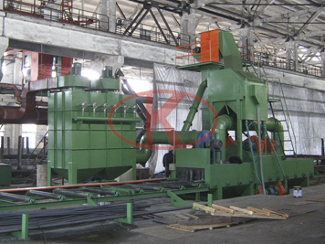 Special - shaped steel tube shot blasting production line