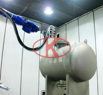 Water treatment equipment automatic robot sandblasting system