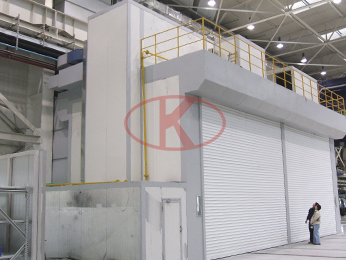 painting and drying combined booth(dry painting booth + gas heating drying paint room)