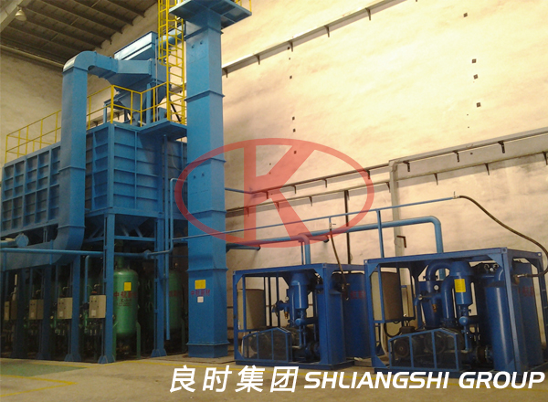 Bridge steel sandblasting unit suction sand blasting recovery system unit