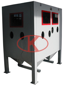 Triple-station manual vortex separation pressure sandblasting cabinet