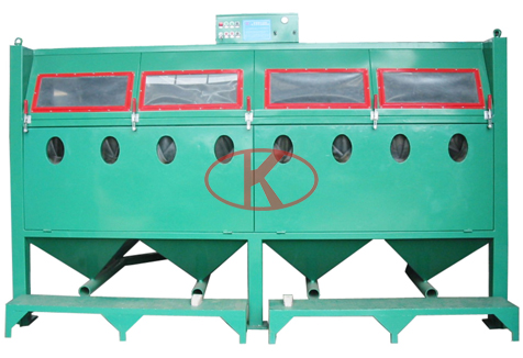 Double-gun multi-station manual vortex separation pressure sandblasting cabinet