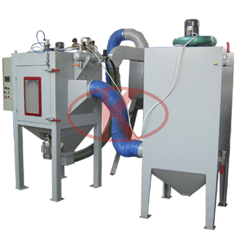 LSZXPS8080F-2A Upper vortex suction automatic sandblasting cabinet