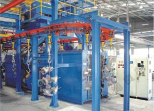Suspended conveying shot blasting line Suspended conveying shot blasting line