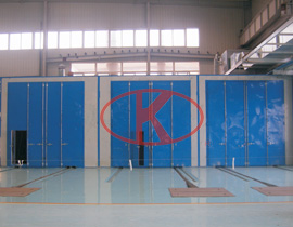 Wind power bearing sandblasting spray zinc rooms