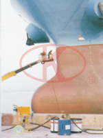 Paint sprayer ship construction site