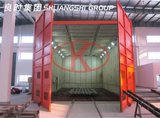 Full automatic scraper conveyor mechanical recycling sand/shot blasting room