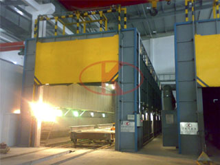 Full automatic belt conveyor mechanical recycling sand/shot blasting room