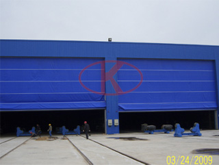 Wind power tower mechanical recycling sand/shot blasting room